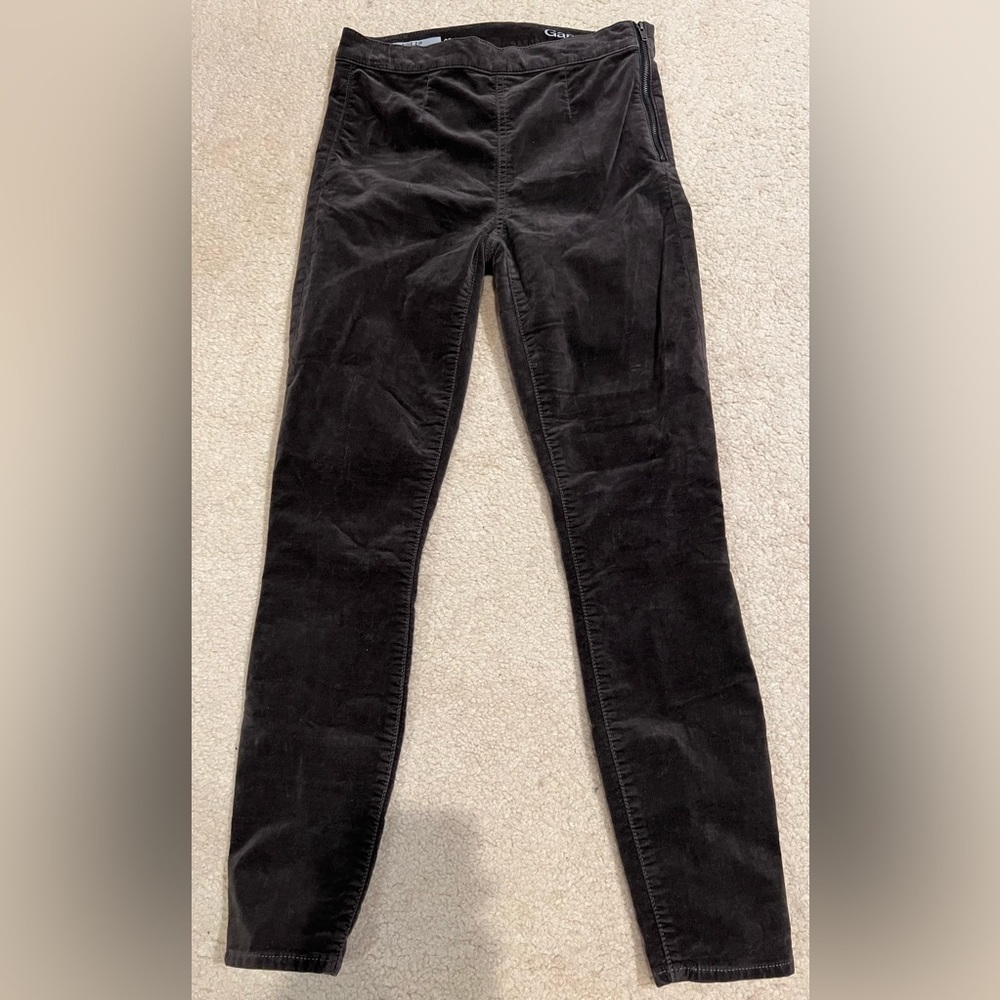 Gap side zip led ding - brown velour/velvet size 26r